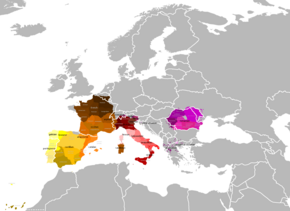 European Romance languages in Europe