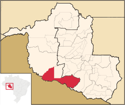 Location in Rondônia state