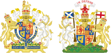 Королевские гербы Англии и Шотландии