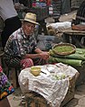 Cakchiquel Mann auf einem Markt in Sololá (2004)