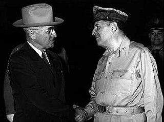 <span class="mw-page-title-main">Relief of Douglas MacArthur</span> U.S. President Trumans dismissal of Gen. MacArthur, 1951