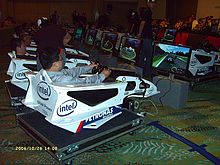 Un simulateur de Formule 1.