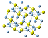 Ball-and-stick model of silver sulfide