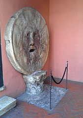 Side view of the Bocca della Verità