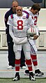 Hoyer (8) et Tom Brady (12) en octobre 2009.