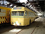 Trolleybus 6023 – bus voor de enige lijn (54) van Brussel die ooit trolleybus was – heeft ook een plekje in het museum. Wegens het ontbreken van tweepolige bovenleiding in Brussel kan hij geen reguliere dienst meer doen, maar hij kan tramlijnen volgen, met één trolleystang op de bovenleiding en een metalen keten achteraan in een tramrail.