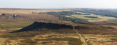 Carl Wark viewed from Higger Tor Carl Wark 20090912.jpg