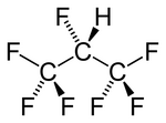 Modello molecolare dell'Eptafluoropropano