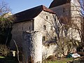 Burg Horkheim, Blick von Nordwesten über den Burggraben