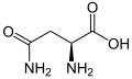 de: Struktur von L-Asparagin; en: Structure of L-asparagine