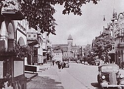 Praça da Cidade Velha em Malbork (com arcadas), cerca de 1935