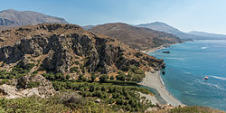 La costa intorno al monastero Preveli