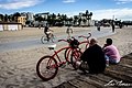 Cyclists on the Marvin Braude Bike Trail, Santa Monica