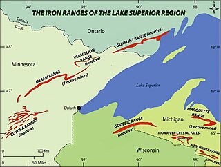 <span class="mw-page-title-main">Iron Range</span> Iron-ore mining districts around Lake Superior in the United States and Canada