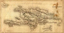 Map of Hispaniola from 1858.