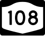 New York State Route 108 marker