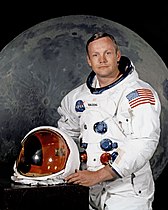 Neil Armstrong, erster Mensch der seinen Fuß auf den Mond setzte