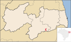 Location in Paraíba state