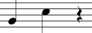 Two Quarter Notes and a Quarter Rest