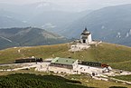 Elisabeth church and Schneeberg Railway station on Schneeberg