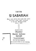 Si Sabariah