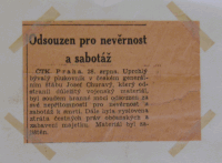 Zpráva ČTK ze dne 28. srpna 1940 o Josefu Churavém