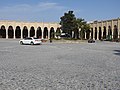 A sweeping piazza and the entrance area for the Atashgah fire worshippers' temple