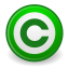 Green copyright symbol