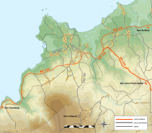 Carte des principales routes de Fermanville.