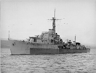 HMS <i>Zebra</i> (R81) Destroyer of the Royal Navy