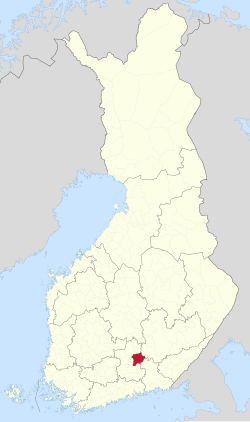 Location of Heinola in Finland