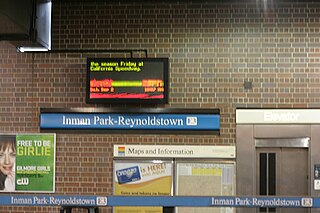 <span class="mw-page-title-main">Inman Park/Reynoldstown station</span> MARTA rail station