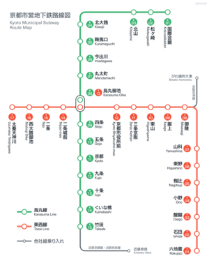 Map of Kyoto Municipal Subway