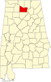 State map highlighting Morgan County