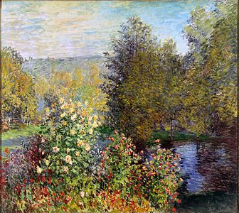 Monet, Coin de jardin à Montgeron (1876), musée de l'Ermitage.