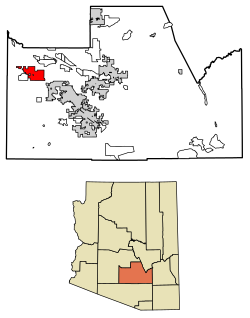 Location of Maricopa in Pinal County, Arizona