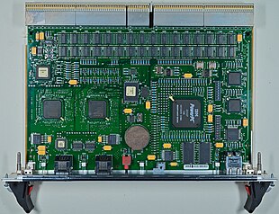 A HBT controller module for StorageTek SL8500.
The HBT card translates commands from the HBC controller card into unique drive commands, transferred across differential RS-422 lines. The HBT card contain 66 UARTs; 64 are responsible for the parallel-to-serial conversion for the tape drives and the remaining two communicate with the tape environmental monitor card (HBD card). Platine-netzwerk hg.jpg