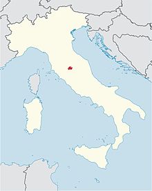 map of diocese of Città di Castello