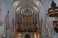 Die Goll-Orgel von St. Martin, Memmingen. Auf der Emporte probt der Knabenchor capella vocalis aus Reutlingen.