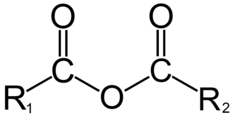 Generic example of an acid anhydride. Acid Anhydride.png