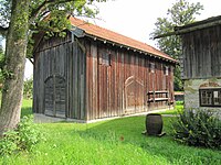 Stodola ve skanzenu Aignerhaus (Rakousko)