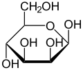 de: Struktur von beta-D-Mannopyranose (Haworth-Schreibweise); en: Structure of beta-D-mannopyranose (Haworth projection)