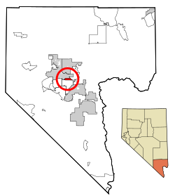 Vị trí của Winchester trong quận Clark, Nevada