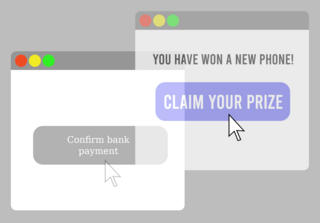 <span class="mw-page-title-main">Clickjacking</span> Malicious technique of tricking a Web user