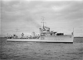 HMAS <i>Voyager</i> (D31) W-class destroyer of the British Royal Navy and Royal Australian Navy