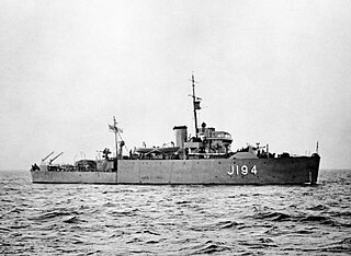 HMS <i>Hythe</i> (J194) UK Bangor-class minesweeper