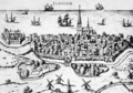 Historical map of Malmö (1580)