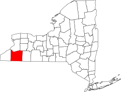 Cattaraugus County na mapě New Yorku