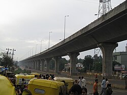 A view of the NBTPL project from Jalahalli cross on Bangalore-Tumkur Road (National Highway 4)