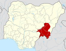 Taraba State is shown in red.